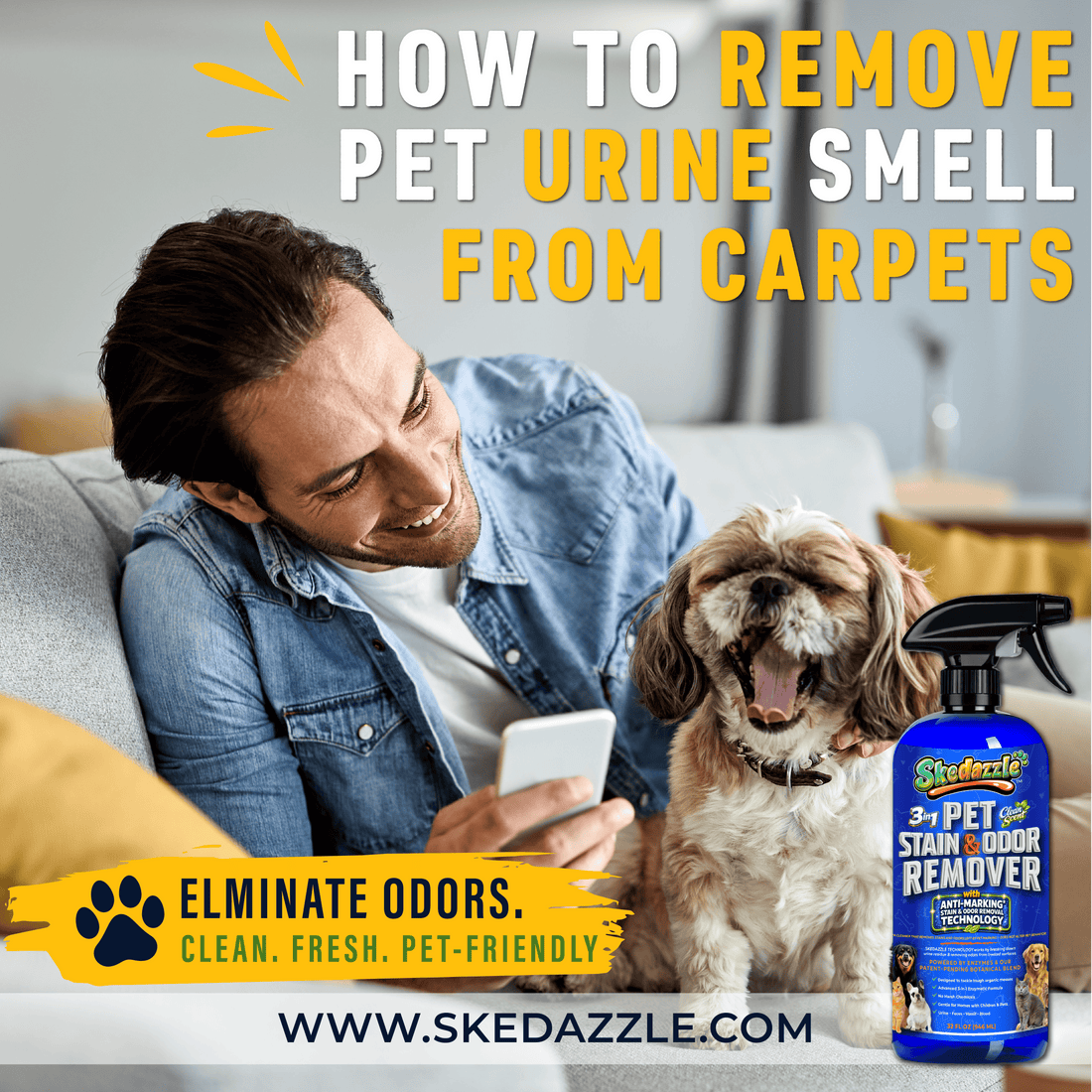 How to Remove Pet Urine Smell from Carpets