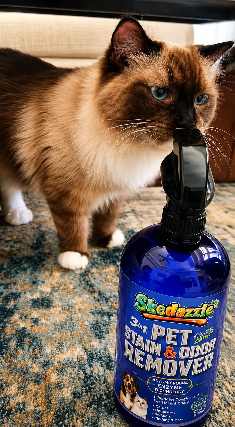 Cat urine stain on carpet testimonial