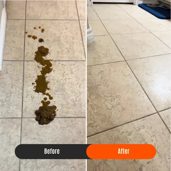 Before and after cleaning result 2