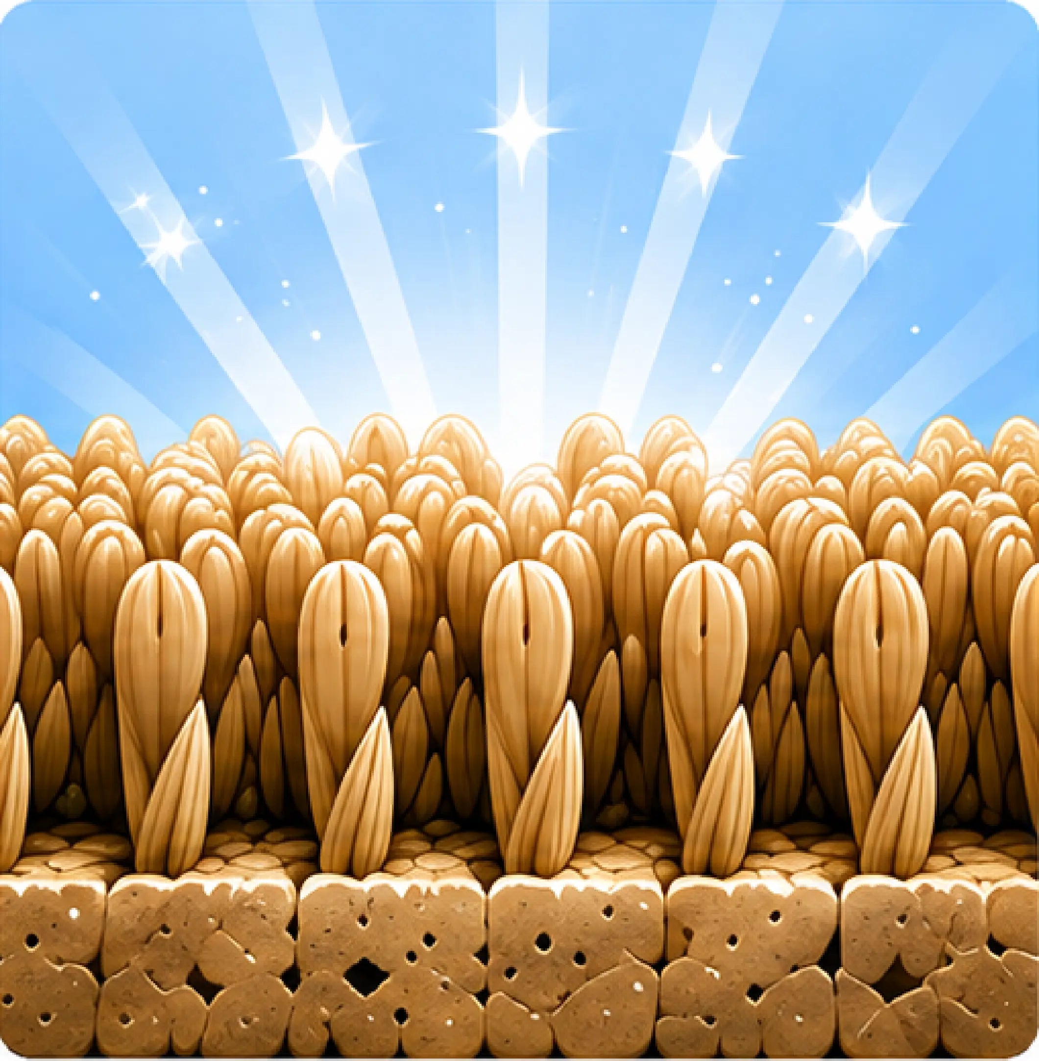 Clean carpet fibers after odor-causing crystals have been eliminated